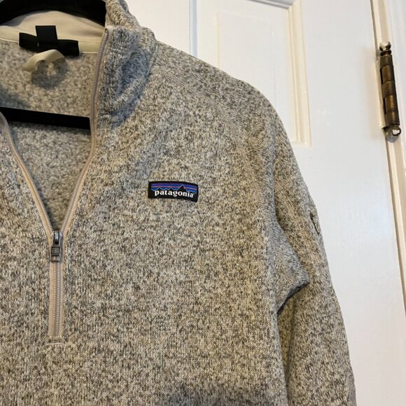 Patagonia Women's Better Sweater 1/4-Zip Fleece Birch White Grey - M - Picture 7 of 7